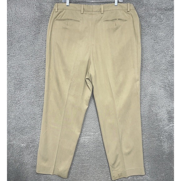 Tommy Bahama Chino Pants Men's Size 38x32 Tan Silk Bamboo Blend Pleated‎ Front - Picture 2 of 13